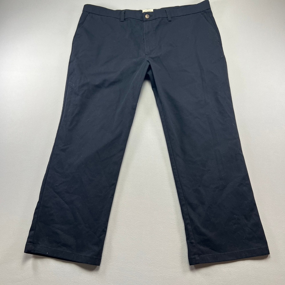 St. John's Bay Chino Pants Mens 42x30 Navy Cotton Stretch Mid Rise Straight Leg
